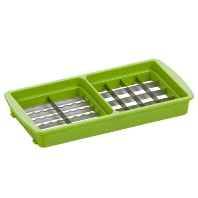 Afbeelding van Genius Nicer Dicer Smart groentesnijder, mesinzet, groenteschaaf, saladesnijder, accessoires, kubussnijder voor 10 x 30 en 15 mm, kiwigroen, reserveonderdelen