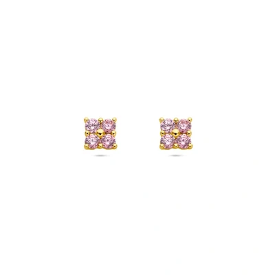 Afbeelding van Oorknoppen met Roze Zirkonia Elegant en Sprankelend