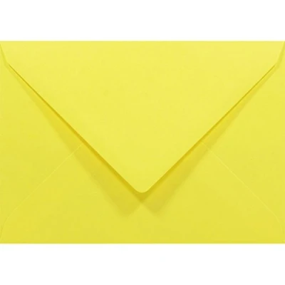 Afbeelding van Netuno 100 stuks gele C6 enveloppen 114x162mm Rainbow 80g puntklep zonder venster voor huwelijk kerstmis wenskaarten uitnodigingen