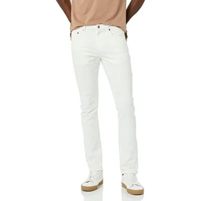 Afbeelding van Amazon Essentials Heren Skinny Fit Stretch Jean, wit, 36W x 34L