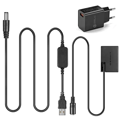 Afbeelding van USB kabel ACK E18 + DR LP E17 dummy batterij 5V 3000ma oplader voor Canon EOS 750D Kiss X8i T6i 760D T6S 77D 800D 200D Rebel SL2