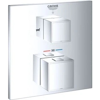 Afbeelding van Grohe Cube therm.opb.dl met omstel douche/bad chroom