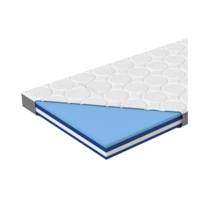 Afbeelding van Eazzzy Topper Royal Hybrid, matrastopper met geltraagschuim, temperatuurregulerend, antibacteriële zilveren cover, hard, zacht, 2 zijden, eenvoudige bevestiging