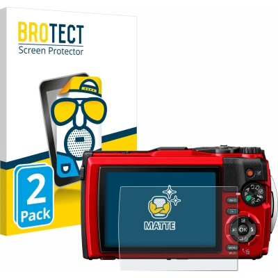 Afbeelding van BROTECT (2 Stuks) Antireflecterende Beschermfolie voor Olympus Tough TG 6 Anti Glare Screen Protector, Mat, Ontspiegelend