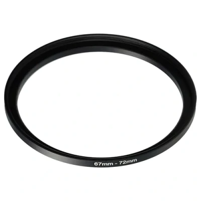 Afbeelding van vhbw Step Up ring adapter van 67 mm naar 72 voor cameralens filteradapter, metaal, zwart