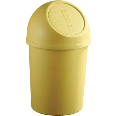 Afbeelding van helit H2401118 push afvalbak &quot;the flip&quot; 13 L, geel