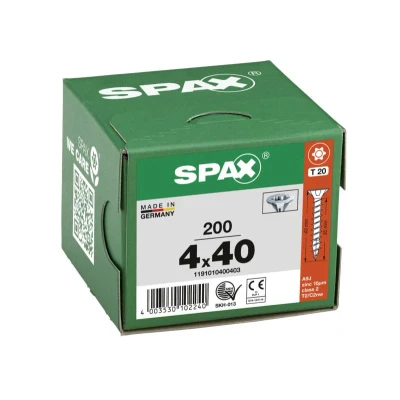 Afbeelding van Spax T star spaanplaatschroef vz pk 4.0x40mm TX20 (200 st)