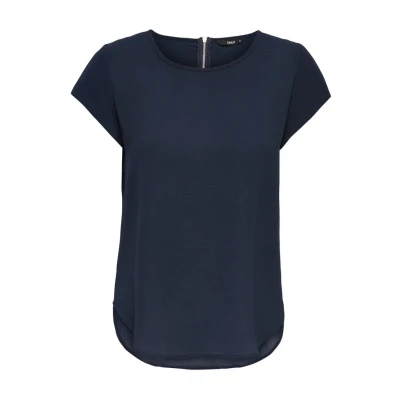 Afbeelding van ONLY Onlvic Tshirt basic, Dames, Maat: 34, Dark blue