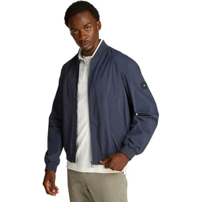 Afbeelding van Tommy Hilfiger Heren BRANDED BOMBER MW0MW39199 Bomberjack, Blauw, XS, Blauw (Woestijnhemel), XS