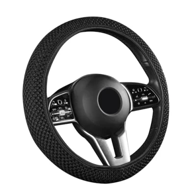 Afbeelding van Elastische Antislip Stuurhoes Voor Ronde en D vormige Stuurwielen Met Een Diameter Van 37 39 cm