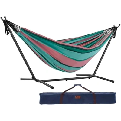Afbeelding van Vivere Dubbele Hangmat met Standaard Watermelon