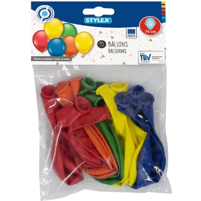 Afbeelding van Stylex Helium Ballonnen 75 Cm 15 Stuks