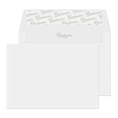 Afbeelding van Blake Zakelijk C6 114 x 162 mm 120 gsm Peel &amp; Seal Portemonnee Enveloppen (37155) Briljant Wit Geweven Pack van 50