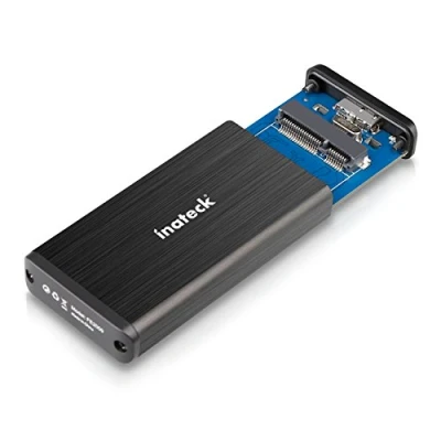 Afbeelding van Inateck [Ondersteunt UASP] USB 3.0 M50 mSATA aluminium SSD behuizing adapter case met datakabel voor