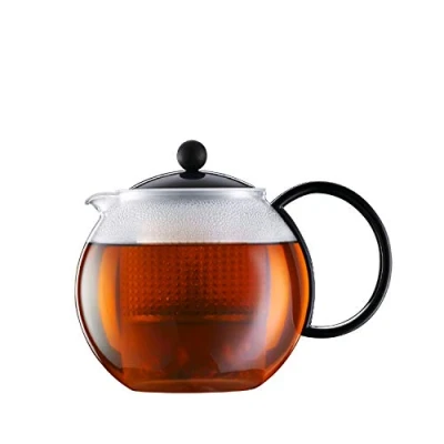 Afbeelding van Bodum Assam Theemaker (Zeef Van Kunststof, Kunststof Deksel, 1,0 Liter) Zwart