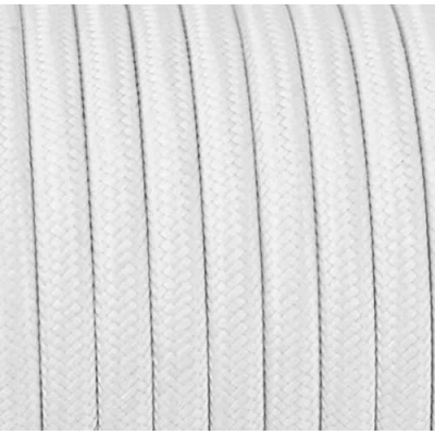 Afbeelding van 10 meter 2 aderig textielkabel stoffen kabel pendelleiding lampkabel 2x0,75 2G0,75 wit