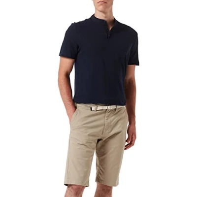 Afbeelding van TOM TAILOR Uomini Chino bermuda shorts met riem 1033164, 11018 Chinchilla, 28