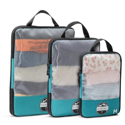 Afbeelding van Packing Cubes Compress It Backpack en Koffer organizer Turquoise