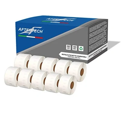 Afbeelding van Aftertech 10 x 99012 36 89 mm rollen compatibele zelfklevende etiketten (260 etiketten/rol = 2600 in totaal) voor Dymo LabelWriter Seiko SLP labelprinter S0722400