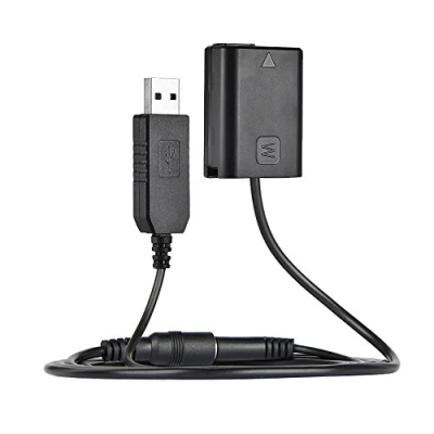 Afbeelding van Andoer NP FW50 dummy batterij + DC powerbank (5V 2A) USB adapter kabel vervangende voor AC PW20 Sony NEX 3/5/6/7 serie A33 A37 A35 A55 A7 A7R A7II A6000 A6300