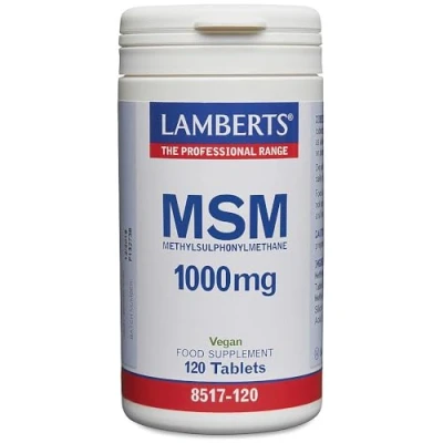 Afbeelding van Lamberts MSM (Methylsulfonylmethaan) 1000 mg 120 Tabletten