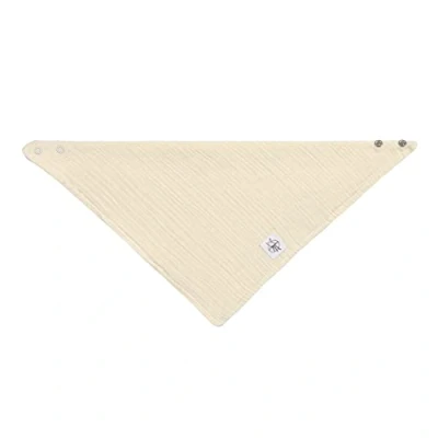 Afbeelding van LÄSSIG Baby kinderen Muslin GOTS gecertificeerd gaasdoek driehoekige doek slabbetje katoen drukknop dubbellaags/bandana vanille