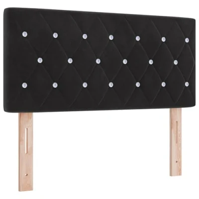 Afbeelding van vidaXL Hoofdbord met Kristallen Knopen Getuft Zwart 90 cm Velours