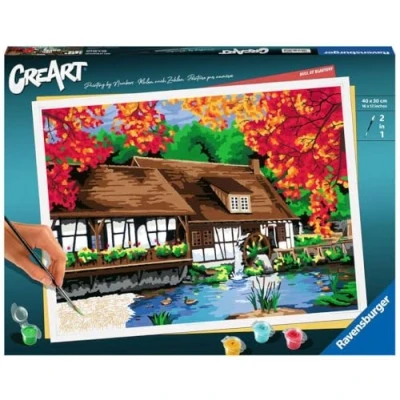 Afbeelding van Ravensburger CreArt Schilderen op Nummer Molen in Blautopf