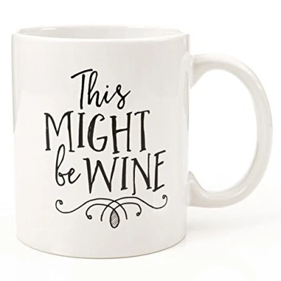 Afbeelding van Acen &quot;This Might Be Wine keramische mok, wit, 11 oz