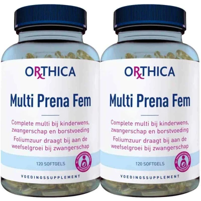 Afbeelding van Gratis Verzending: 2x Orthica Multi Prena Fem 120 softgels