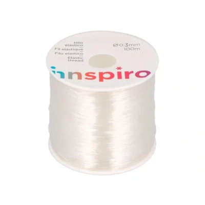 Afbeelding van Elastisch garen, transparant, 0,3 mm, 100 m.