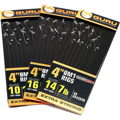 Afbeelding van Guru 4’’ QM1 Feeder Speed Stop Barbless Eyed (8pcs) Maat : Haak 16 0.17mm