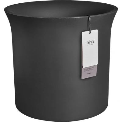 Afbeelding van Elho June Tulip 40 Bloempot voor Binnen &amp; Buiten 100% Gerecycled Plastic Ø 39 x H cm Zwart