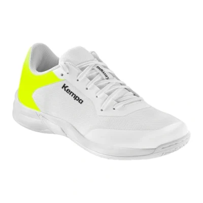 Afbeelding van Kempa Kourtfly Three Handbalschoenen, Dames, Maat: 41, White/fluo yellow Textiel/ synthetisch