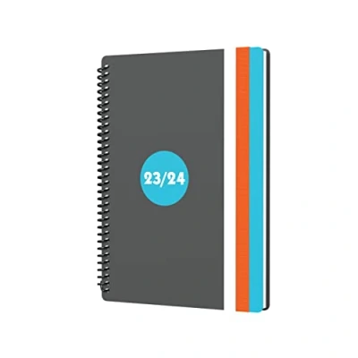 Afbeelding van Collins Tara Academic 2023 24 A5 Dag tot pagina Halverwege het jaar Dagboek Planner School, College of Universiteit Term Journal juli 2024 Lila TA151M.55 2324, Teal