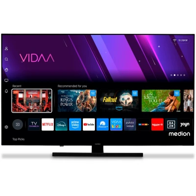 Afbeelding van MEDION 108 cm (43 inch) QLED tv (smart tv, Dolby Vision HDR, VIDAA Store, Netflix, Prime Video, Disney+, DAZN, Paramount+, DTS X, Atmos, PVR, Bluetooth, MD 843600)