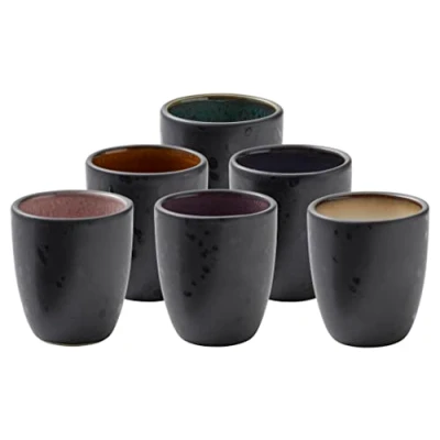 Afbeelding van Bitz Espresso kopjes Gastro Zwart/multi 100 ml 6 Stuks