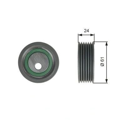 Afbeelding van Gates Spanrol (poly) V riem T39176