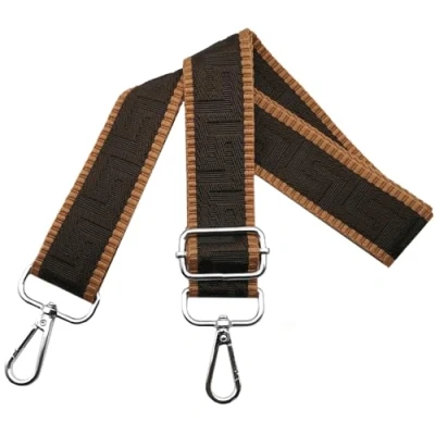 Afbeelding van Schouderriem voor tas, tasriemen om te wisselen, verstelbare tasriem, breed, 3,8 cm, met zilveren karabijnhaak, tasband, schouderriem, draagriem dameshandtassen, bruin/koffie, K2
