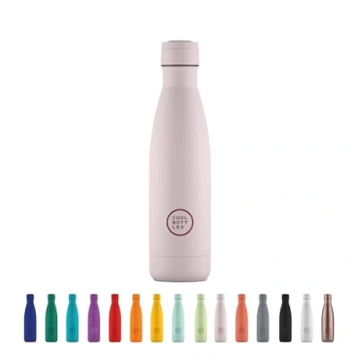 Afbeelding van Cool Bottles Stainless Steel Water Bottle 500 ml Pastel Pink 26,5 x 7 cm Luchtdichte Thermosfles Koude dranken 36 uur en warme 18 Triple Technologie BPA Vrij