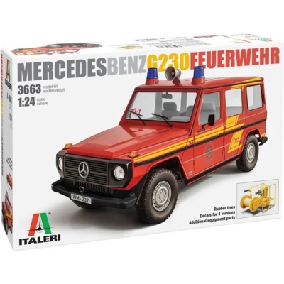 Afbeelding van 1:24 Italeri 3663 Mercedes Benz G230 Feuerwehr Plastic Modelbouwpakket