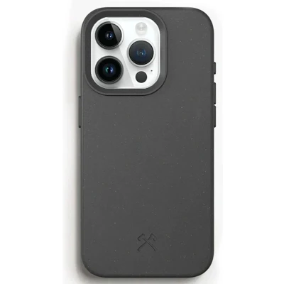 Afbeelding van Apple iPhone 15 Pro Max MagSafe Hoesje Kunststof Woodcessories Hardcase/Backcover Zwart Telefoonhoesje Shockproof/Valbescherming