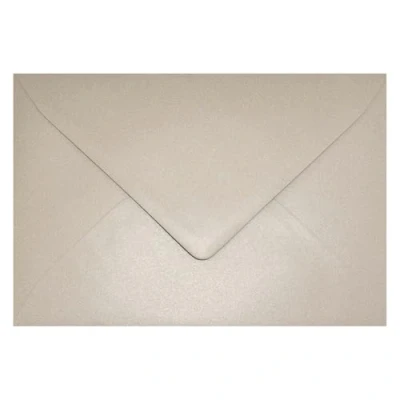 Afbeelding van Netuno 100 parelmoer zand B6 enveloppen 125x175mm Aster Metallic Sand puntflap zonder venster voor uitnodigingen wenskaarten bedankbriefje