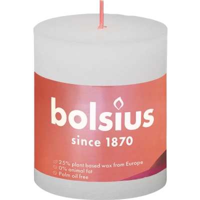 Afbeelding van Bolsius kaars rustiek Cloudy White 80/68 mm