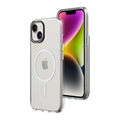 Afbeelding van RHINOSHIELD Clear Case Compatible with Magsafe for [iPhone 14/13] Superior magnetic, Advanced Yellowing Resistance, Crystal Clear, Protective and Customizable Phone Black Camera Ring