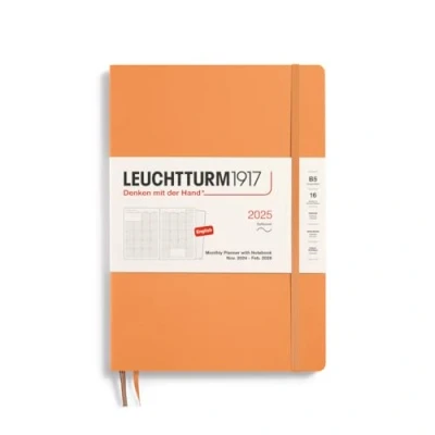 Afbeelding van LEUCHTTURM1917 370709 maandplanner &amp; notitieboek Composition (B5) 2025, 16 maanden, softcover, abrikoos, Engels