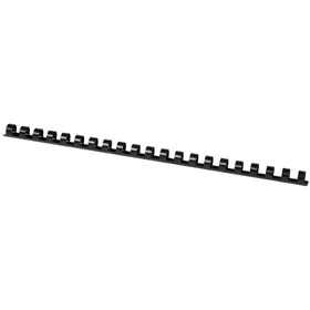 Afbeelding van Q connect Bindrug 12mm 21 Rings 100 Stuks Zwart Bindruggen