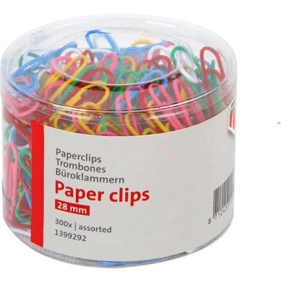 Afbeelding van Paperclip Quantore 28mm 300 stuks assorti