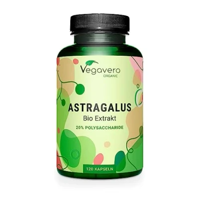 Afbeelding van Vegavero BIOLOGISCHE Astragalus capsules hoge dosering PREMIUM: 750 mg organisch extract (15:1) 11.250 astragaluspoeder 20% polysachariden Laboratoriumgetest, geen toevoegingen Vegan