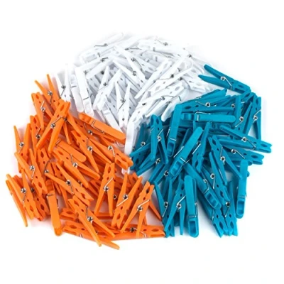 Afbeelding van Beldray LA033376TQ Ultra Grip Clothes Garment Indoor/Outdoor Pegs, Resistant To Rust &amp; Moisture, 100 Pack, Assorted Colours, 8 x 1 2.5 cm,Grip pennen.